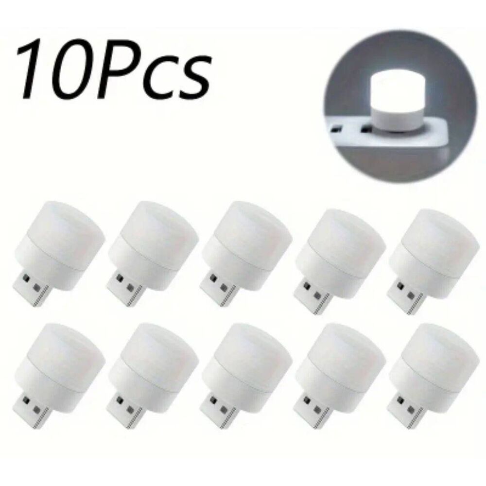 5 piece mini USB nightlight warm white eye protection light
